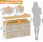 Chest of Drawers 5 Dresser with TV Stand