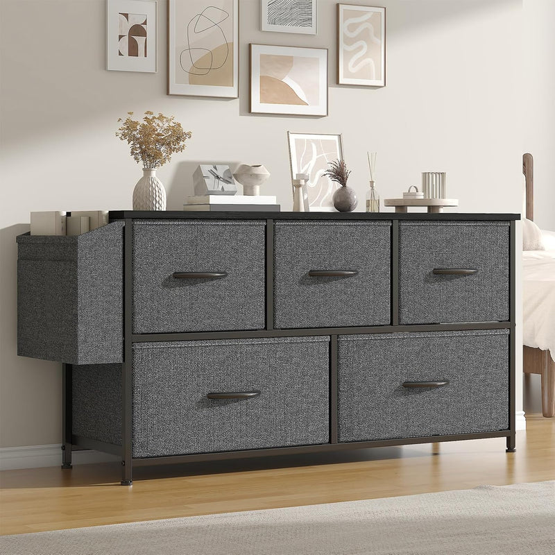 Chest of Drawers 5 Dresser with TV Stand