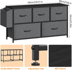 Chest of Drawers 5 Dresser with TV Stand