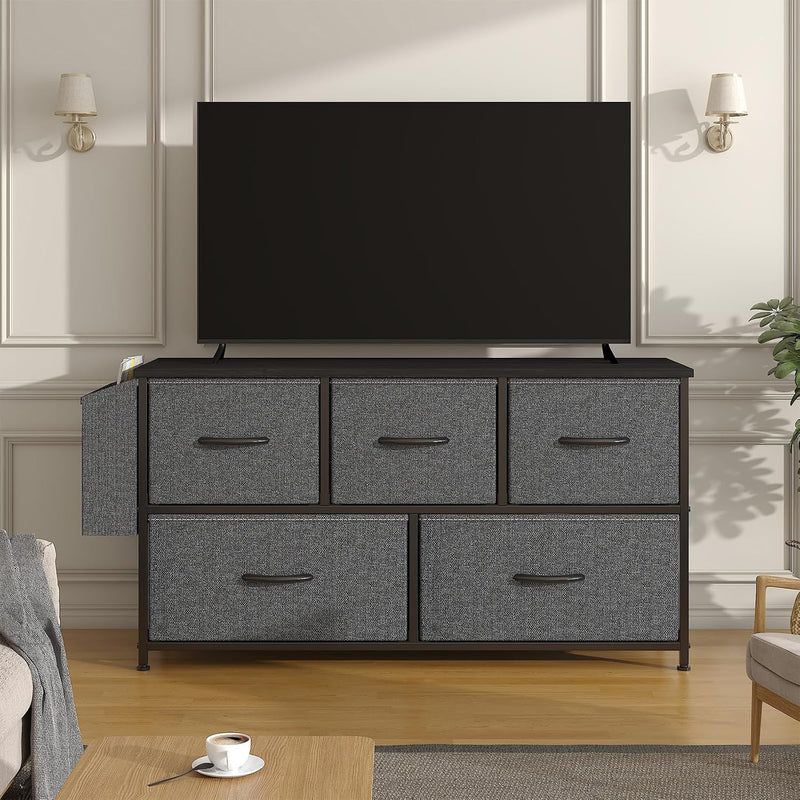 Chest of Drawers 5 Dresser with TV Stand