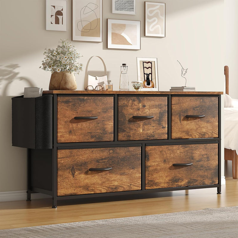 Chest of Drawers 5 Dresser with TV Stand