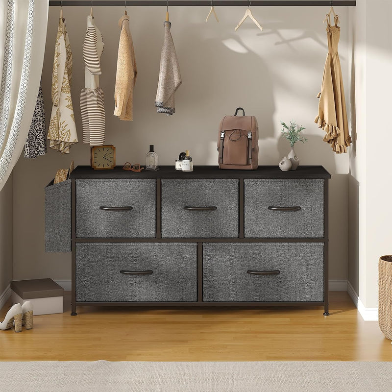 Chest of Drawers 5 Dresser with TV Stand
