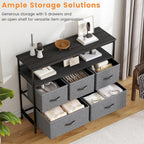 Chest of Drawers 5 Dresser with TV Stand