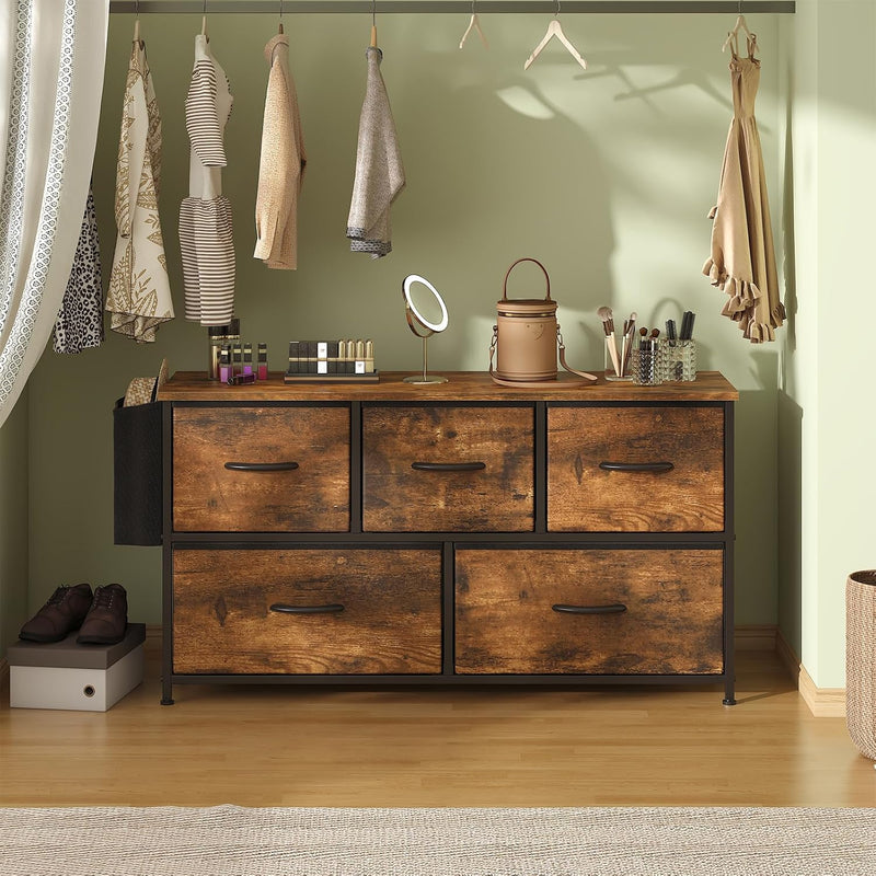 Chest of Drawers 5 Dresser with TV Stand