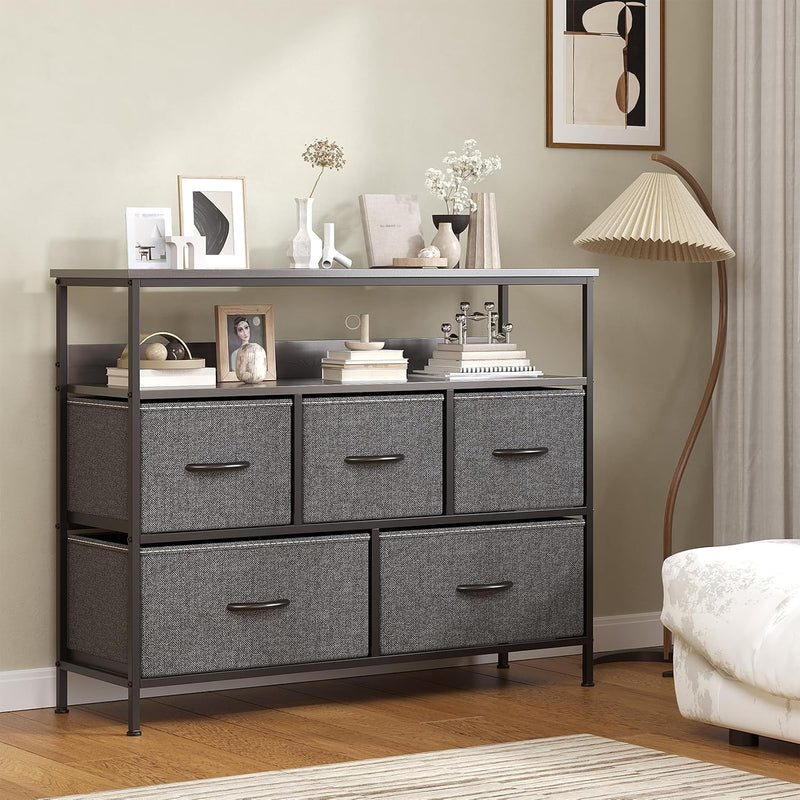 Chest of Drawers 5 Dresser with TV Stand
