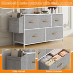Chest of Drawers 5 Dresser with TV Stand