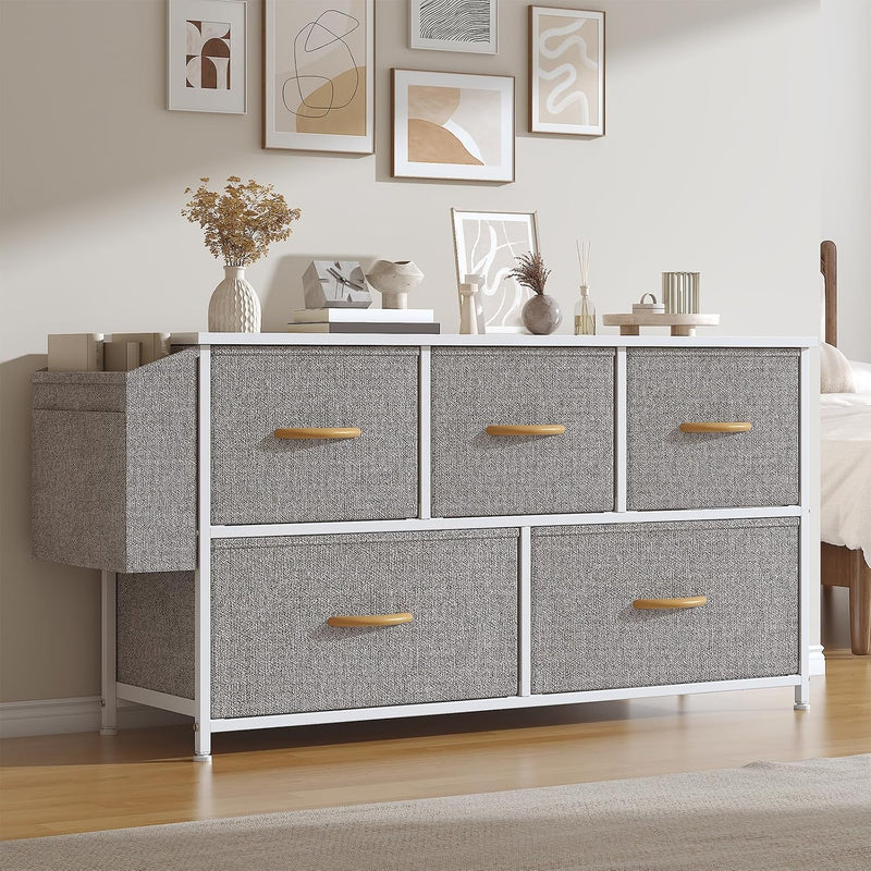 Chest of Drawers 5 Dresser with TV Stand