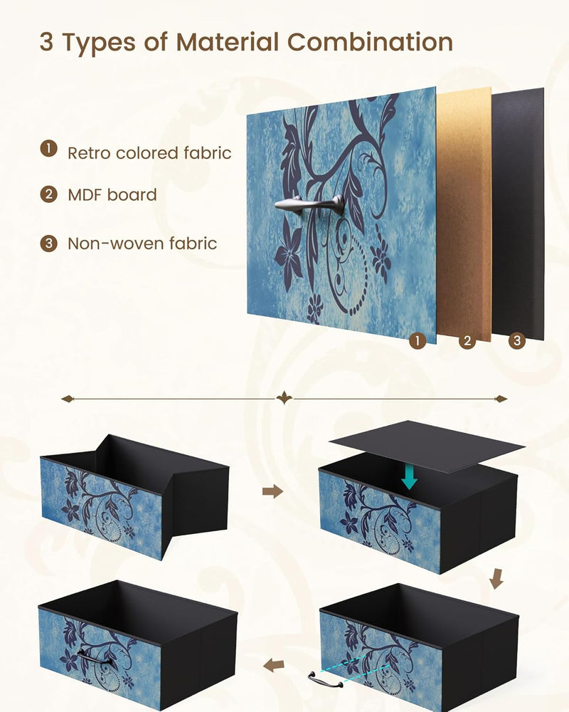 Chest of Drawers Bedroom 8 Fabric Retro Floral