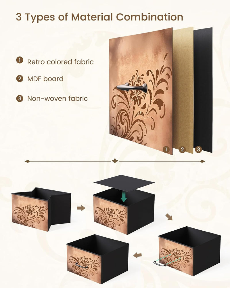 Chest of Drawers Bedroom 8 Fabric Retro Floral