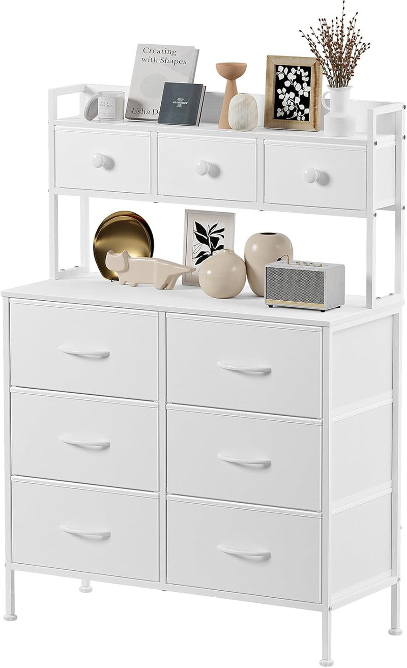 Tall Chest of 9 Drawers 3 Tiers Display