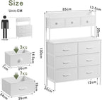 Chest of Drawers 9-Drawer Bedroom Cabinet with Handles
