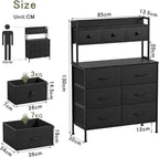 Chest of Drawers 9-Drawer Bedroom Cabinet with Handles