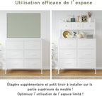 Chest of Drawers 9-Drawer Bedroom Cabinet with Handles