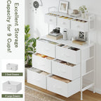 Tall Chest of 9 Drawers 3 Tiers Display