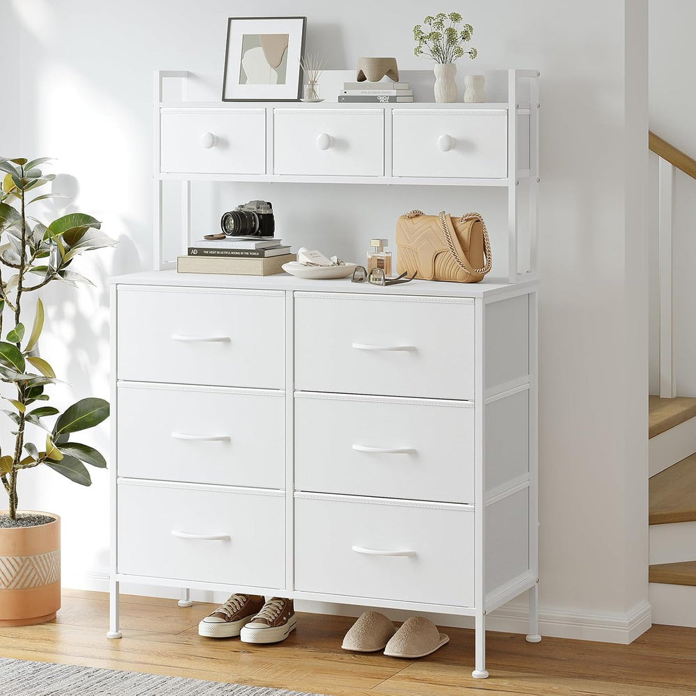 Tall Chest of 9 Drawers 3 Tiers Display