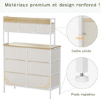 Chest of Drawers 9-Drawer Bedroom Cabinet with Handles