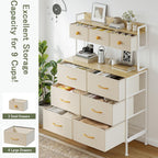 Tall Chest of 9 Drawers 3 Tiers Display