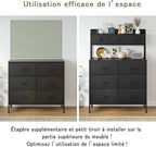 Chest of Drawers 9-Drawer Bedroom Cabinet with Handles