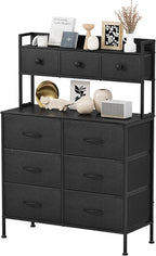 Chest of Drawers 9-Drawer Bedroom Cabinet with Handles