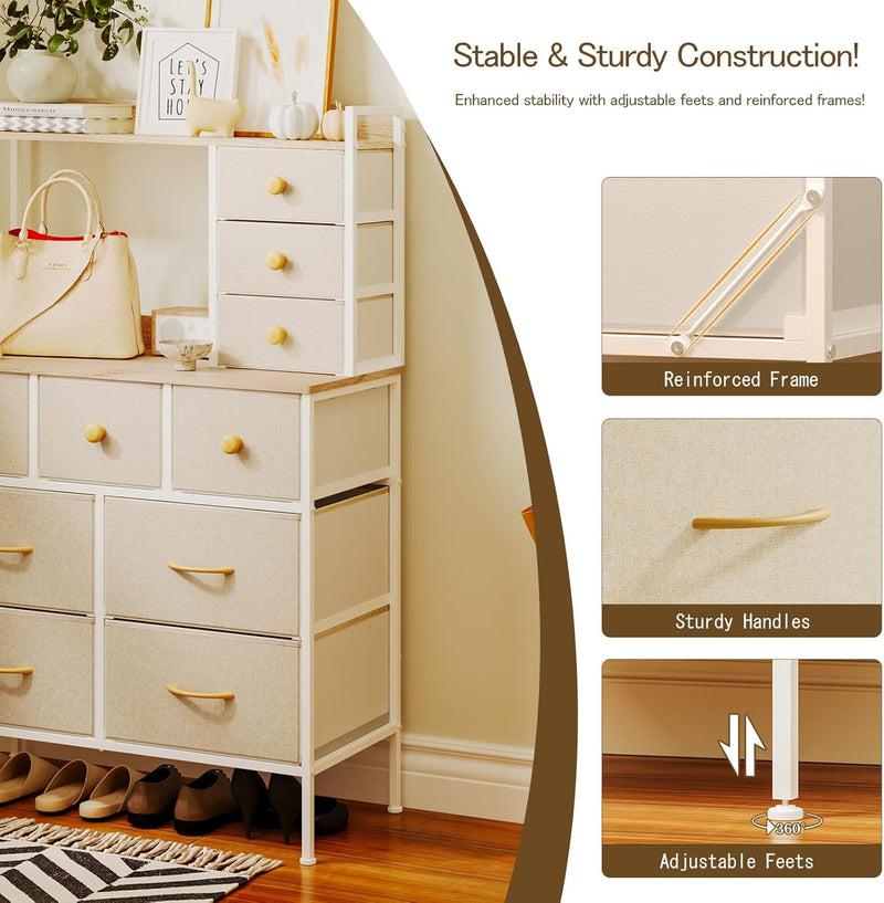 Bedroom Chest of Drawers Fabric Dresser