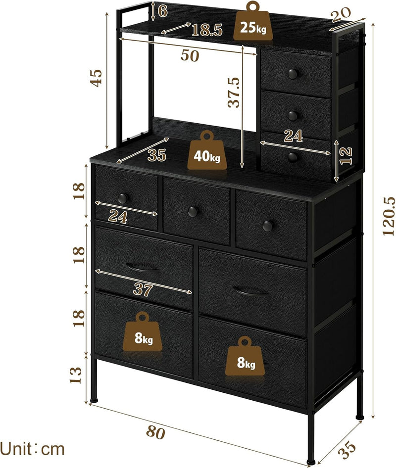 Bedroom Chest of Drawers Fabric Dresser