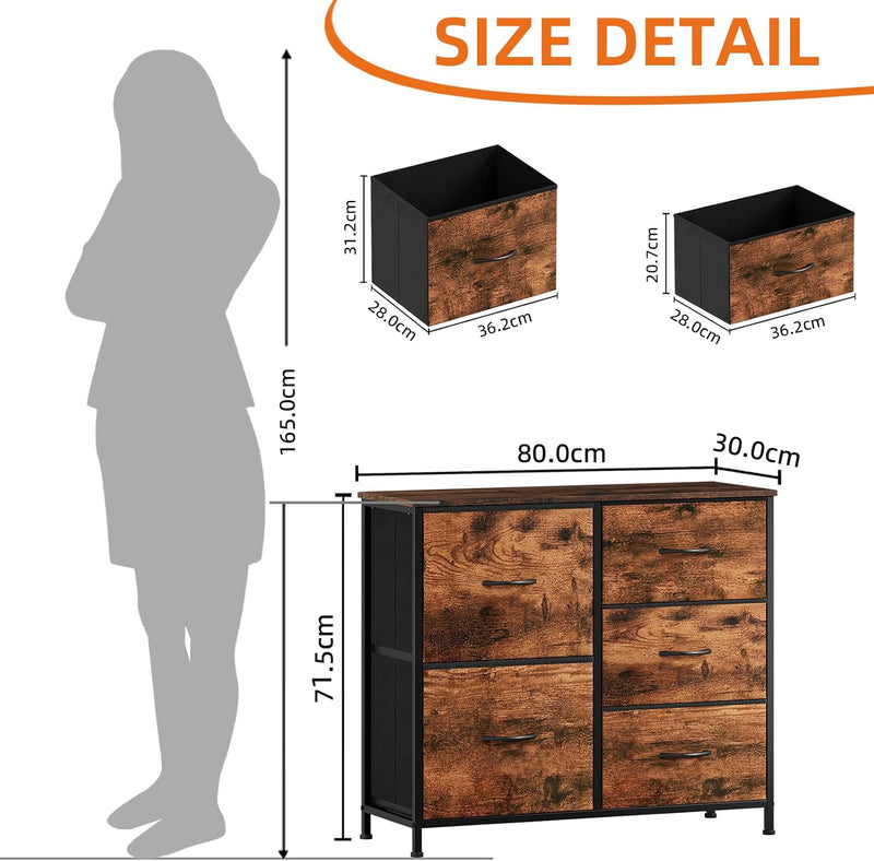 Chest of Drawers Bedroom 5 Width 80CM