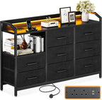 Chest of Drawers Bedroom 8 Fabric 110x30x88CM
