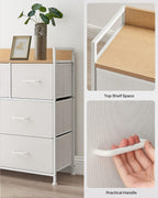 Chest of Drawers Bedroom Cabinet 7 Fabric