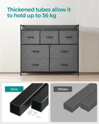 Chest of Drawers Bedroom Cabinet 7 Fabric