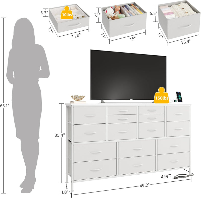 Chest of Drawers Bedroom Contains 2 Ac Ports