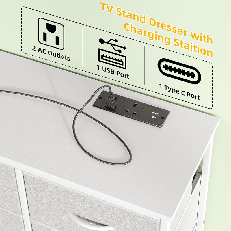 Chest of Drawers Bedroom Contains 2 Ac Ports