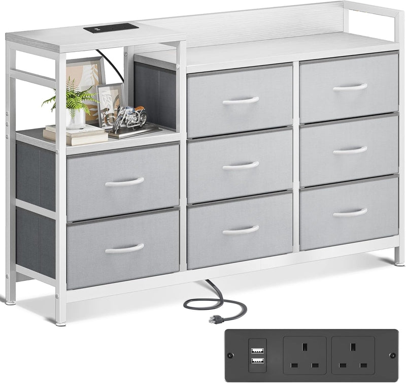 Chest of Drawers Bedroom 8 Fabric 30x132x88CM Contains