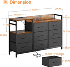Chest of Drawers Bedroom Contains 2 USB Ac