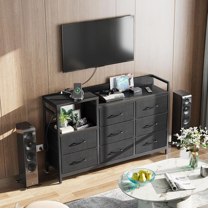 Chest of Drawers Bedroom 8 Fabric 30x132x88CM Contains