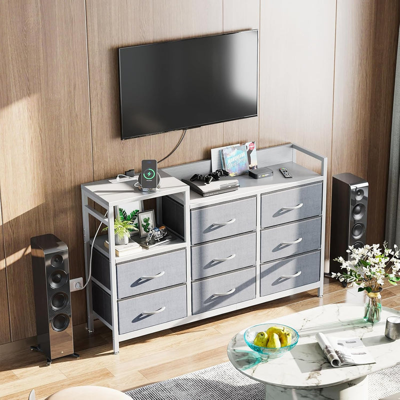 Chest of Drawers Bedroom 8 Fabric 30x132x88CM Contains