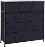 Chest of Drawers Bedroom Fabric Dresser with Wood