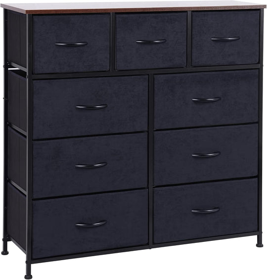 Chest of Drawers Bedroom Fabric Dresser with Wood