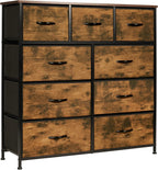 Chest of Drawers Bedroom Fabric Dresser with Wood