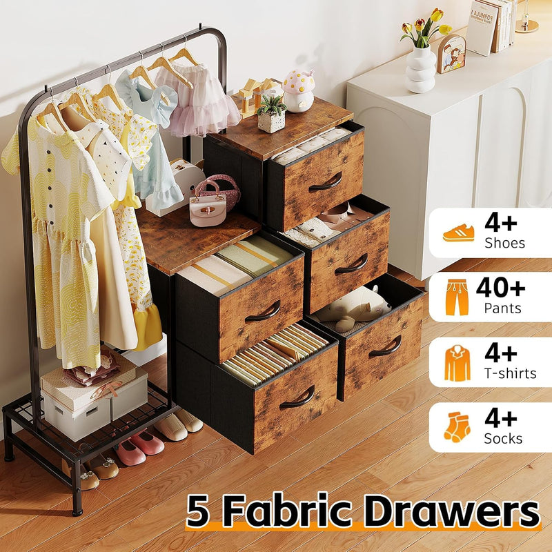 Chest of Drawers Bedroom Including 4 Fabric