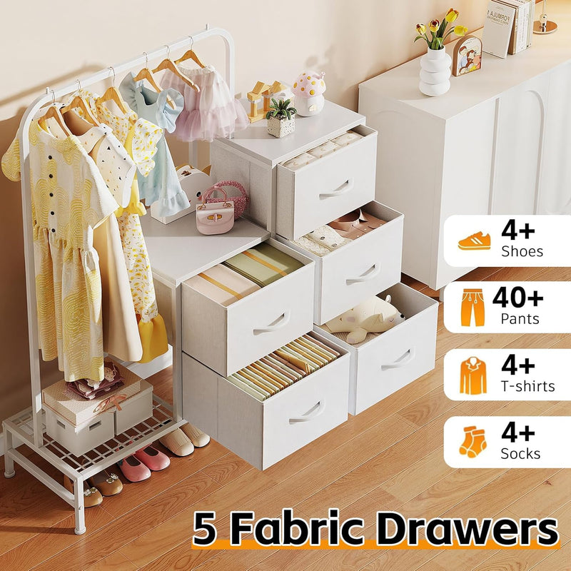 Chest of Drawers Bedroom Including 4 Fabric