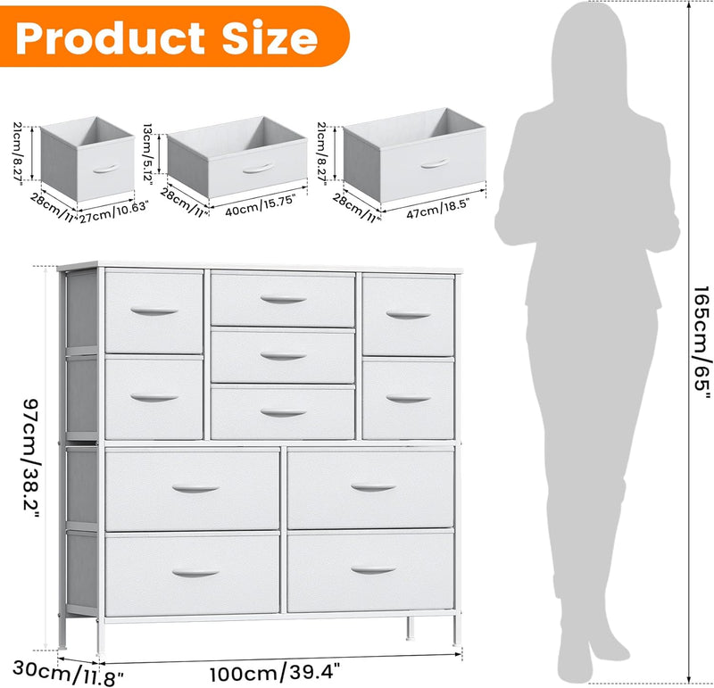 Chest of Drawers Bedroom Tall Dresser with 11