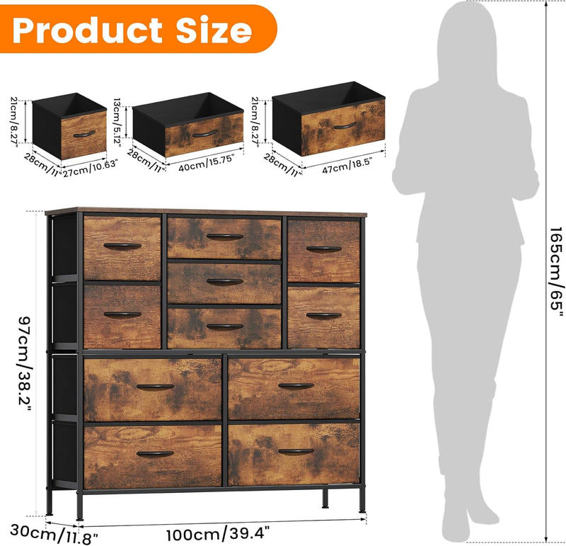 Chest of Drawers Bedroom Tall Dresser with 11
