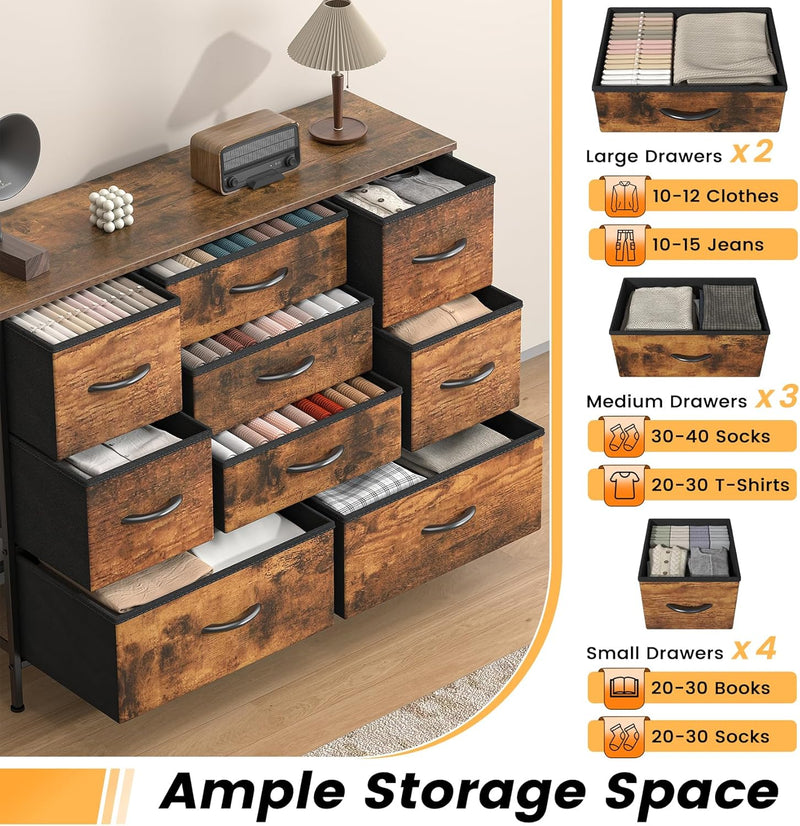 Chest of Drawers Bedroom Tall Dresser with 11