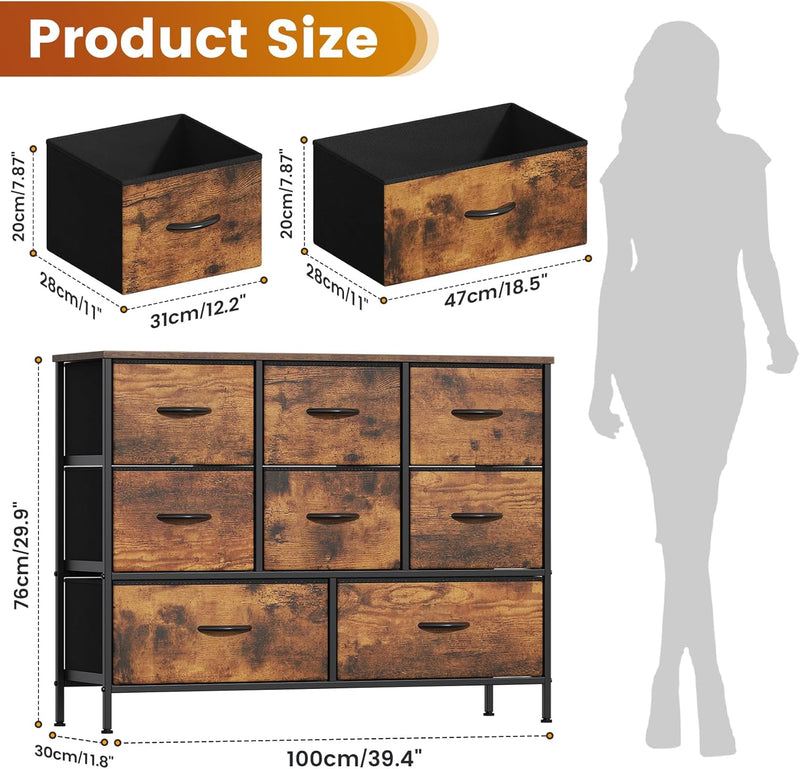 Chest of Drawers Bedroom Tall Dresser with 11