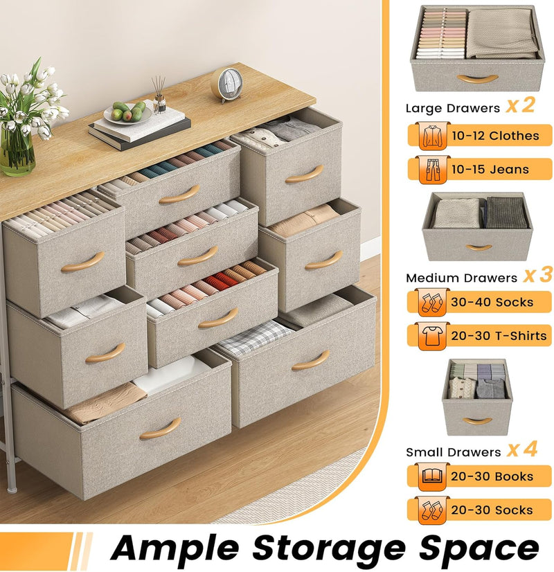 Chest of Drawers Bedroom Tall Dresser with 11