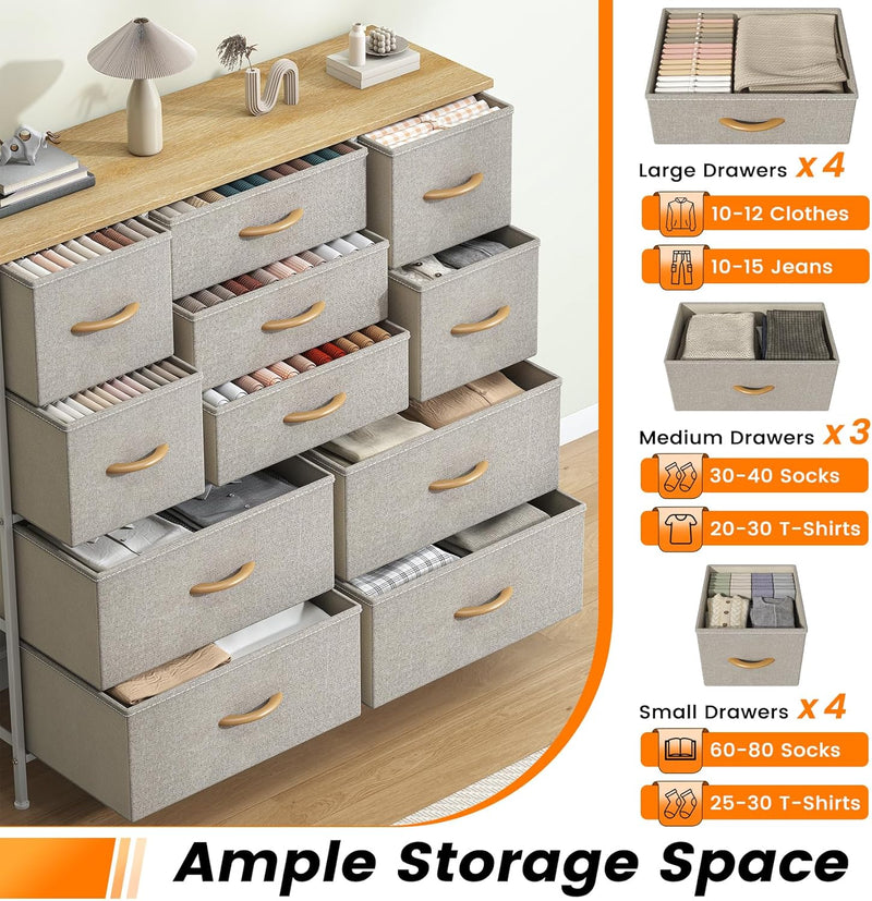 Chest of Drawers Bedroom Tall Dresser with 11