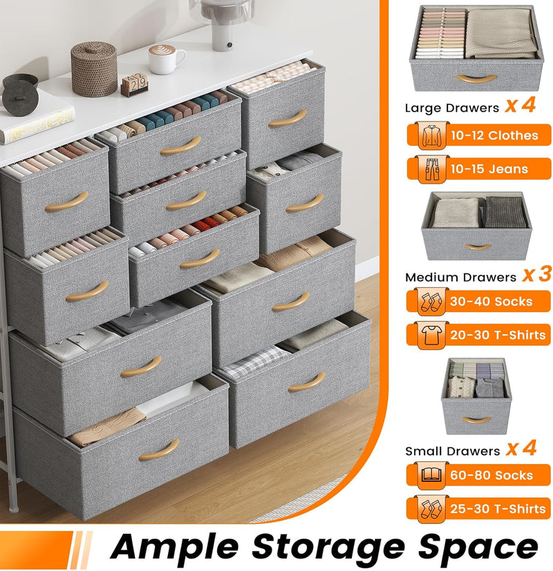 Chest of Drawers Bedroom Tall Dresser with 11