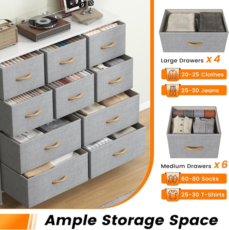 Chest of Drawers Bedroom Tall Dresser with 11