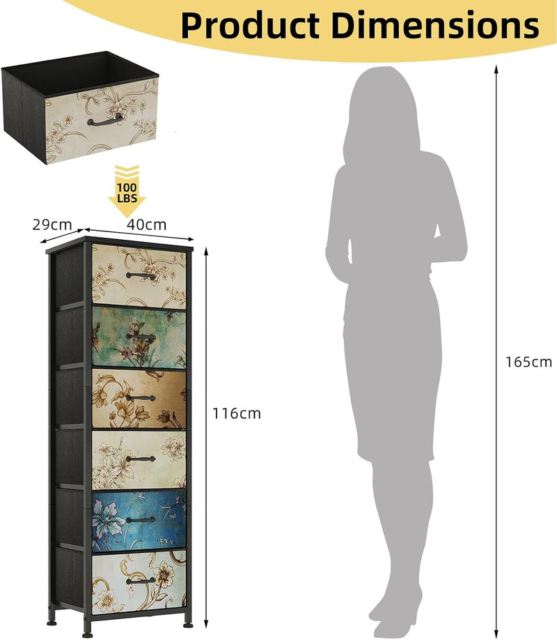 Chest of Drawers Bedroom with 4 and Flower