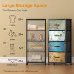 Chest of Drawers Bedroom with 6 Tall Fabric